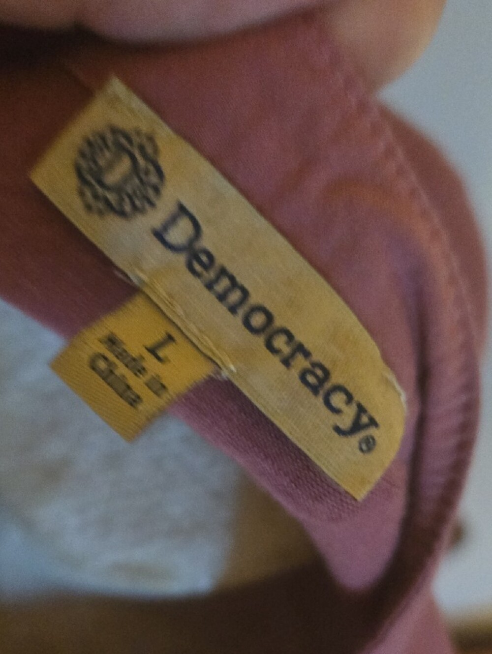Democracy Mauve Button-Front Blouse Size Lg - Picture 6 of 6